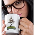 thumbnail image 2 of 3drose, a Cherry Tree Bonsai with Pink Leaves, 11oz Two-tone Black Mug, 2 of 6