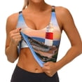thumbnail image 3 of KLL Lighthous1 for Workout Tank Tops for Women,U Back Fitness Top Built in Shelf Bras Padded Fit for Yoga Gym-XX-Large, 3 of 8
