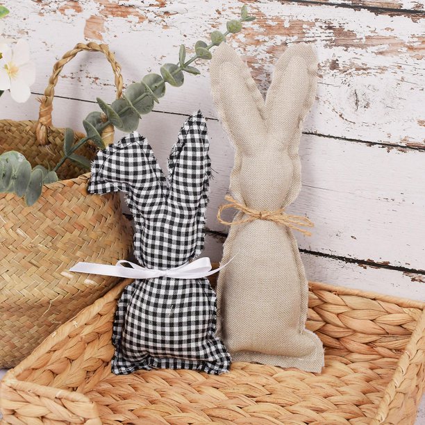 Novedad, adornos de conejito de peluche de Pascua, decoración del hogar, suministros para fiestas temáticas de Pascua