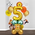 thumbnail image 3 of Decoraciones para fiestas de cumpleaños con animales de la jungla Wild One Woodland Safari Platos de papel Vasos Servilletas Globos Suministros para baby shower para niños, 3 of 5