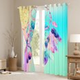 thumbnail image 3 of Manfei Tribal Dreamcatcher Black Out Curtains, Green Pink Watercolor Curtains Pack of 2 (42x63 Each), Dreamy Cartoon Bohemian Bedroom Curtains, Window Curtains Decor, 3 of 6