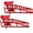 Red + Steel, variant on ENTU 5 Ton Hydraulic Car Truck Service Ramps Steel Construction 2 Pack Red