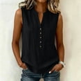 thumbnail image 5 of SwiftWear Women's Summer Button Down Tank Top Soft V-Neck Sleeveless Cami, Relaxed Fit Casual Cotton Tunic Tops, 5 of 9