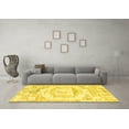 thumbnail image 3 of Ahgly Company Machine Washable Indoor Round Persian Yellow Traditional Area Rugs, 7' Round, 3 of 4