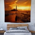 thumbnail image 4 of Faro al anochecer Tapiz colgante Arte de la pared Decoración Dormitorio Cubierta Alfombra Manta Tmvgtek Para estrenar, 4 of 9