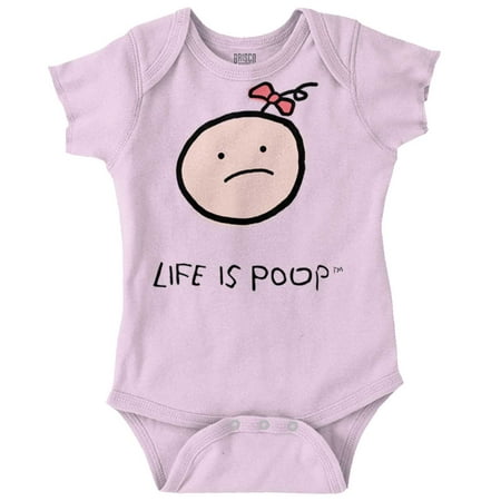 

Life Poop Adorable Funny Sad Cute Baby Bodysuit Jumper Girls Brisco Brands