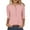 Womens Fall Clothes Pink, variant on Womens Plus Size Tops, 3/4 Sleeve Shirts for Women Summer Casual Loose Fit Solid Color Button Up Notch V Neck T-Shirts