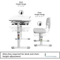 thumbnail image 5 of Gray Height Adjustable Childrens Desk and Chair Set | Kids Interactive Workstation, 5 of 9