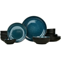 Sango Resona 16-Piece Stoneware Dinnerware Set, Variegated Blue