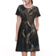 thumbnail image 1 of Balery Medieval Knight And Dragon Vestidos sueltos de manga corta para mujer, vestidos de verano 2025, vestidos casuales de corte A con vuelo., 1 of 6