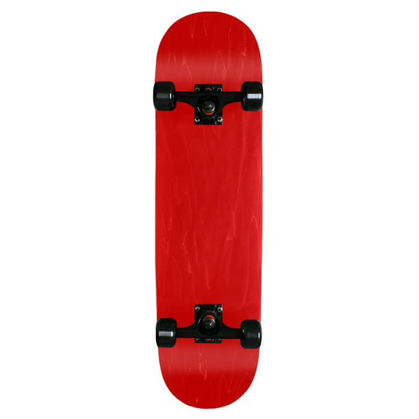 Blank Pro Complete Skateboard Stained Red 7.75 Black Wheels Black - Walmart.com