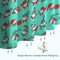 thumbnail image 6 of Turquoise Christmas Gnome Pattern Shower Curtain 36"x72" ,Bathroom Decorative Shower Curtains Set with 12 Hooks,Modern Waterproof Washable Shower Curtain, 6 of 6