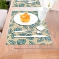 thumbnail image 5 of ZNDUO Placemats, 6 PCS Heat Resistant Stain Resistant Woven PVC Insulation Placemats, Durable Washable Elegant Table Mats for Dining-Flower Leaves Pine Cones, 18"x12", 5 of 6