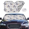 thumbnail image 3 of Lsque Rabbit And Butterfly Car Windshield Sun Shade | Accordion Folding Style Auto Shade for Car Truck SUV Van | Blocks UV Rays Sun Visor Protector | Medium, 3 of 7
