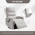 thumbnail image 6 of HSUNNS 360° Swivel Rocker Recliner Chair with Heat Massage, Chenille Manual Single Rocker Sofa Recliner Chair with Side Pockets for Living Room Home Theater, Grey, 6 of 7
