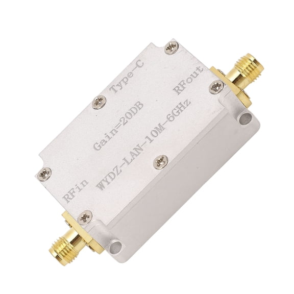 High Flatness Amplifier 10M‑6GHz 20DB Gain LNA RF Signal Drives Receiver Low Noise Amplifier for FM Radio