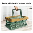 thumbnail image 4 of Hovmgk Reusable Shopping Basket, Stackable Plastic Storage Bin with Handles, Foldable Tote for Organizing Pantry, Camping Supplies, Clothes, Toys, and Groceries, Durable & Portable, 4 of 6