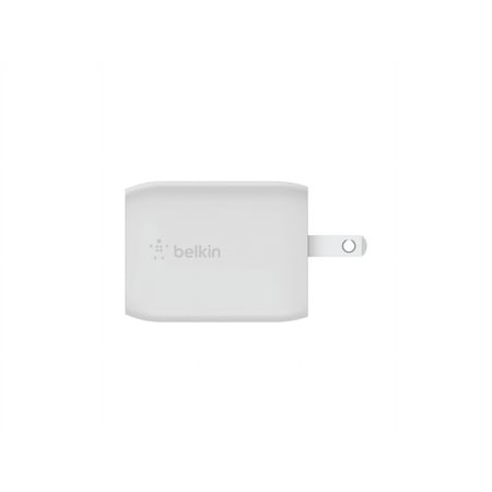 Belkin - 65W Dual USB-C Wall Charger, Fast Charging Power Delivery 3.0 with GaN Technology for Apple iPhone and Samsung - White