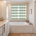 thumbnail image 3 of Sage Green Striped Kitchen Curtains 63 Inch Length, Farmhouse Sage Green Stripes Grommet Top Bedroom Living Room Curtains, Light Filtering Cafe Curtain Drapes 2 Panels Set 84''x63'', 3 of 9