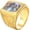 Gold, variant on Men's Stainless Steel Vintage Domineering Hip Hop Large Chunky Special Flower Carved Abalone Shells Biker Ring
