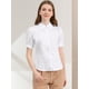 thumbnail image 3 of Camisa abotonada de oficina Allegra K de algodón con cuello de manga abullonada para mujer Blanquecino L, 3 of 6