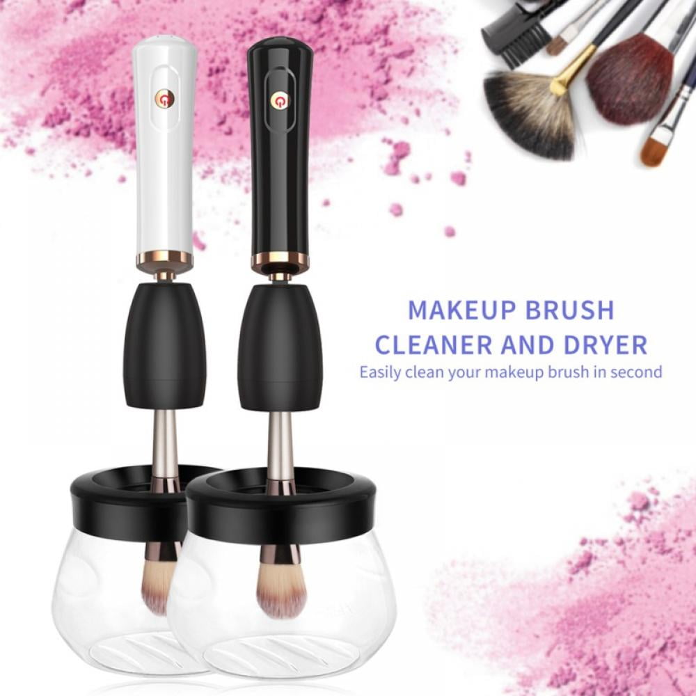 Mevolic Makeup Brush Cleaner and Dryer Machine, Completely Clean in Seconds  and Dry in 360 Rotation with 8 Rubber Holders, Suit for All size Makeup