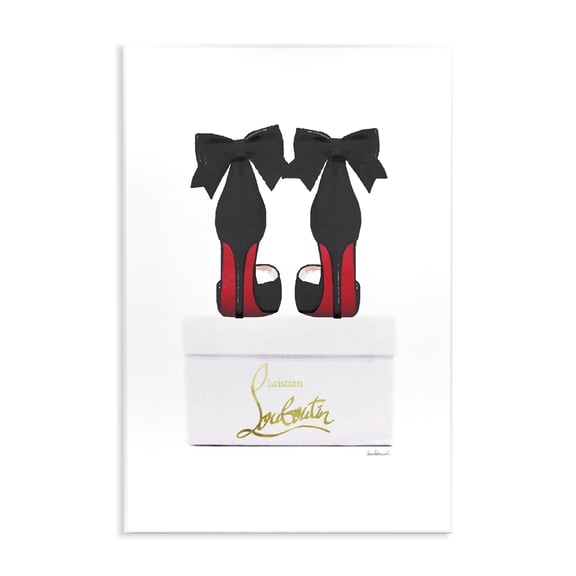 Stupell Industries Art Deco Fashion Designer Black Shoes On Box Wall Plaque Art, 10 x 15, by Amanda Greenwood