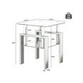 thumbnail image 4 of Triple Tree Indoor Tempered Glass Square End Table with Open Storage Shelf, Black, 4 of 9
