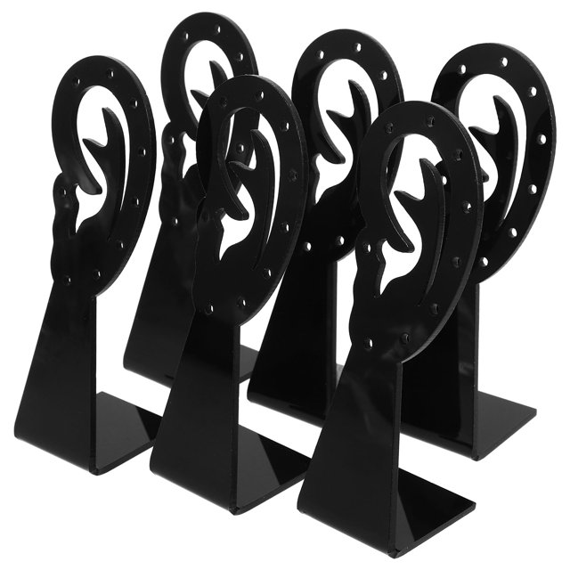 YSNOOWE 6Ud Organizador Para Pendientes Con Base Estable Negro Para Almacenaje Y Exhibición