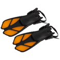 thumbnail image 4 of Aletas De Natación, Aletas De Esnórquel Ajustables De Color Naranja Suave Antideslizantes, Canales De Drenaje 2 Uds Para Buceo De Verano Para Nadar Para Buzo OTVIAP SG, 4 of 8
