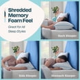 thumbnail image 4 of Almohadas 2 Pack Tamaño Estándar - Memory Foam con Gel Refrescante en Trozos - Se Moldea a tu Gusto - Ideal para Dormir de Lado, Boca Arriba o Boca Abajo, 4 of 9