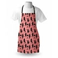 thumbnail image 4 of Cat Apron, Continuous Kitten Silhouette Meow Typography Paw Fish Delicious Time, Unisex Kitchen Bib with Adjustable Neck for Cooking Gardening, Adult Size, Pastel Pink and Charcoal Grey, by Ambesonne, 4 of 4