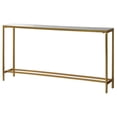 thumbnail image 4 of Signature Home Collection Rectangular Console Table with Mirrored Glass Top - 60" - Gold Finish, 4 of 4