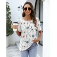 thumbnail image 6 of Zeagoo Tunic Tops for Women Business Casual Puff Short Sleeve Summer Outfit Loose Fit Shirt Crewneck Flowy Blouses, 6 of 6