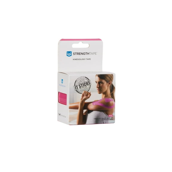 STRENGTHTAPE Athletic Tape Precut Roll, 5 m, Pink
