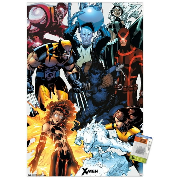 Marvel Comics - The X-Men - Collage Wall Poster with Push Pins, 22.375" x 34"