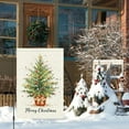 thumbnail image 2 of Merry Christmas Garden Flag 12x18 Double Sided, Burlap Welcome Winter Christmas Tree Farmhouse Garden Yard Flags for Xmas Outside Outdoor Decoration (ONLY FLAG), 2 of 6