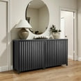 thumbnail image 3 of Finnhomy Sideboard Buffet Cabinet Modern Fluted Wood 4 Doors 69.3 Inches, 3 of 7
