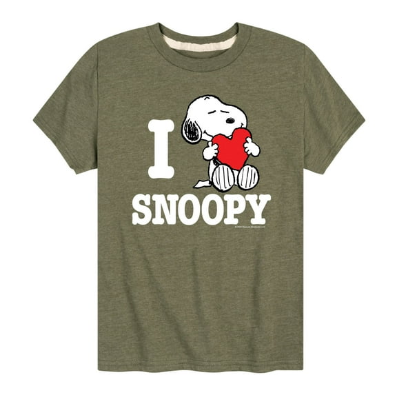 Peanuts - I Love Snoopy - Toddler And Youth Short Sleeve Graphic T-Shirt