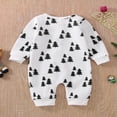 thumbnail image 3 of Bébé Fille Garçon Noël Automne Combinaison Bambins Imprimer Cou Manches Longues Zip-Up Rompers, 3 of 6