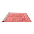 thumbnail image 2 of Ahgly Company Machine Washable Indoor Square Oriental Red Traditional Area Rugs, 4' Square, 2 of 4