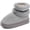 Gray, variant on Ecetana Women's Fuzzy Plush House Slippers Warm Memory Foam Indoor Outdoor Non-Slip Booties
