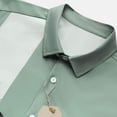 thumbnail image 5 of Uwinwear Men's Vintage Bowling Shirt Button Down Hawaiian Short Sleeve Summer Beach Color Blocked Casual Shirts Lightweight Breathable Tops,Mint Green,M, 5 of 6