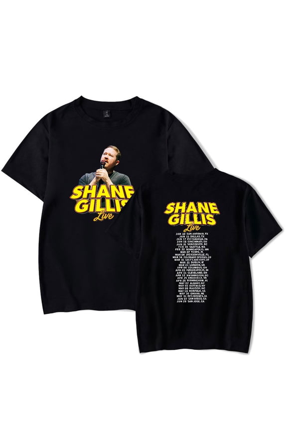 Shane Gillis Live 2025 Tshirt Cosplay Short Sleeve Hip Hop Tops Tees Casual T-shirt