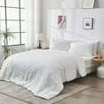 thumbnail image 4 of DOZ 100% GOTS Organic Percale Duvet Cover Set, Crisp Cool, Long Staple, Breathable, Durable, 8 Loops, 4 of 11