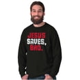 thumbnail image 3 of Christian Faith Jesus Saves Bro Men's Long Sleeve Tee T Shirt Brisco Brands X, 3 of 5