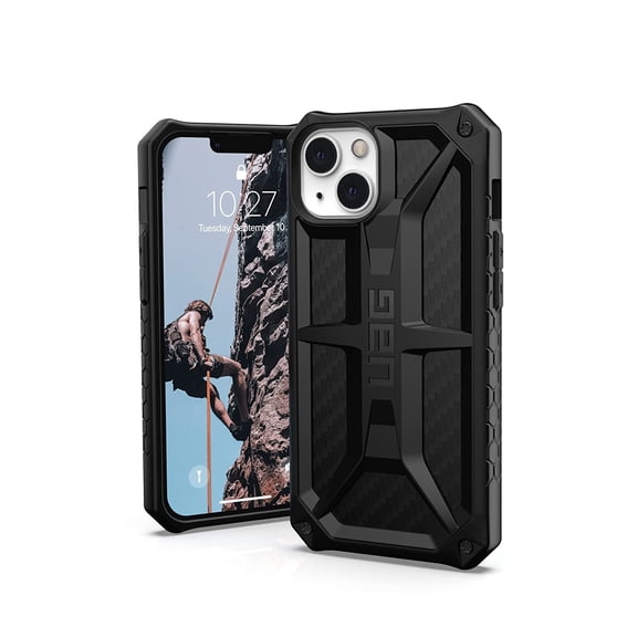 UAG iPhone 13 Case [6.1-inch screen] Rugged Lightweight Slim Shockproof Premium Monarch Protective Cover, Carbon Fiber