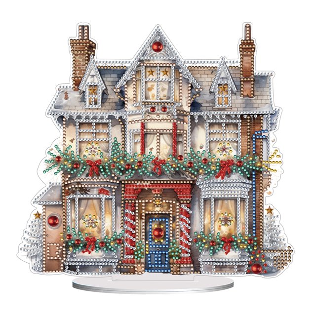 (GJ266) Adornos Pintura Diamantes Adornos Ambiente Navideño (diamante Brillante Una Cara + Diamante Forma Especial)