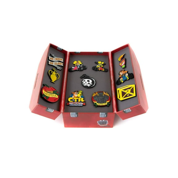 Crash Team Racing Toolbox Pin Badge Set Black