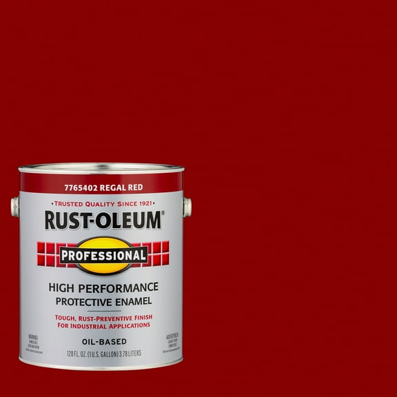2 Pack, Regal Red, Rust-Oleum Professional High Performance Gloss Protective Enamel Paint- Gallon